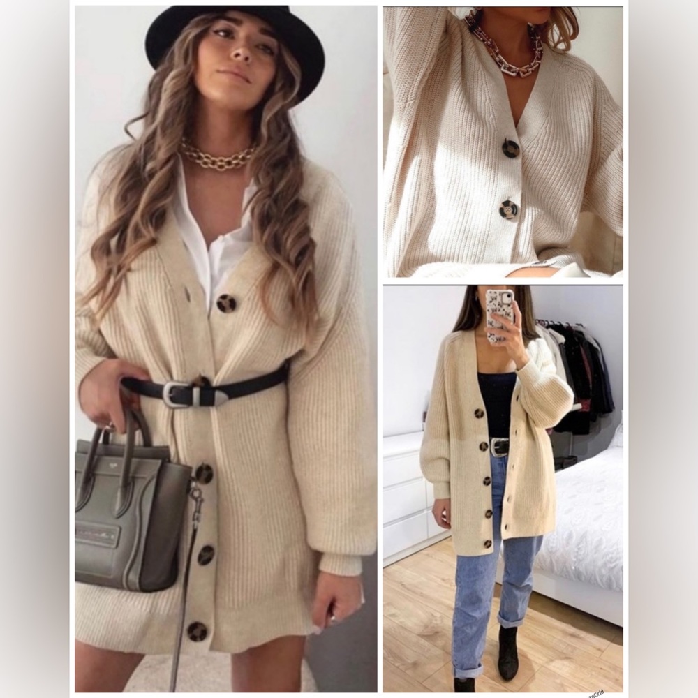 BLOGGERS FAVE - H&M Ribbed Knit Cardigan with Tortoise Buttons